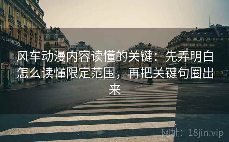 风车动漫内容读懂的关键：先弄明白怎么读懂限定范围，再把关键句圈出来